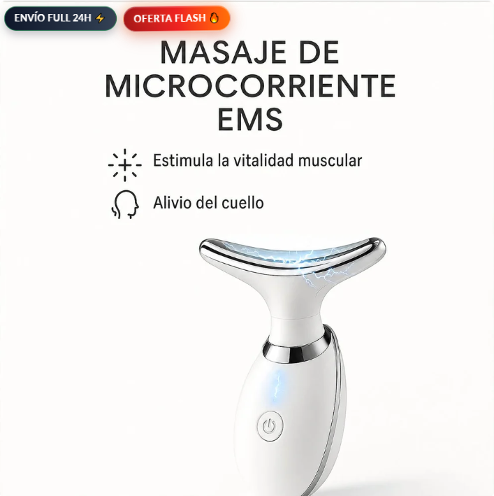 Rejuvenecedor Facial EMS con Luz LED